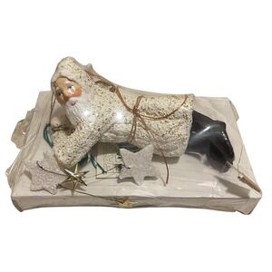 Dept 56 Father Frost Santa Claus Holding Star Paper‎ Mache Christmas Ornament